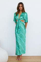 RUNAWAY Kayla Nori Dress Green Nori Print