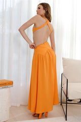 Pleasant Living Midi Dress Orange