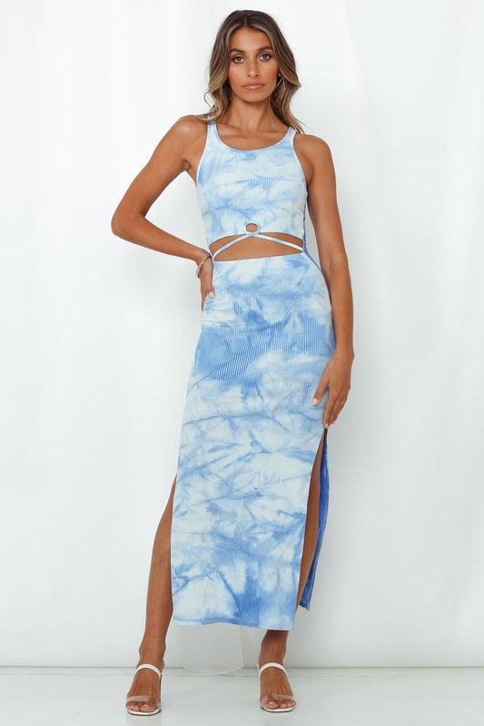 Flash A Smile At Me Maxi Dress Blue