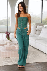 LIONESS East Gate Corset Green