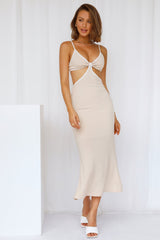 Quit Love Midi Dress Beige