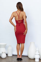 I Know A Guy Midi Dress Red