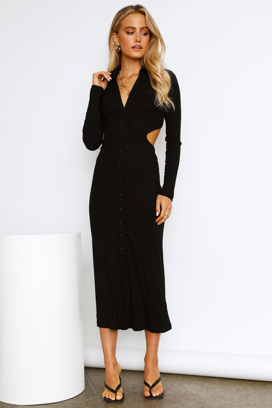 Polo Fantasies Maxi Dress Black