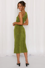 Block It Out Midi Dress Green