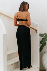 Make Me Feel Maxi Skirt Black