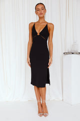 My Sights On You Midi Dress Black