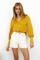 Miami Girl Shirt Mustard