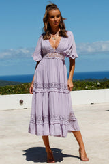 Talking About Us Midi Dress Lilac