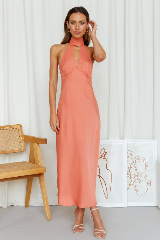 Chill And Cool Midi Dress Apricot