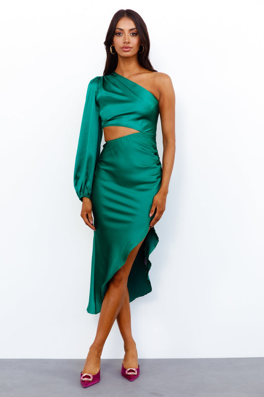 Secret Weapon Midi Dress Green