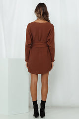 Over This Show Knit Dress Camel