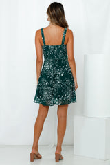 Topped With Bubbles Dress Green