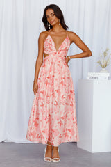 Floral Visits Maxi Dress Pink