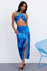 Need One Dance Maxi Skirt Blue