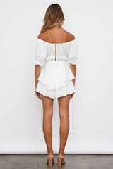 Lean On Me Romper White