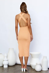 Hot Girl Summer Midi Dress Orange