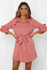 Mystify Me Knit Dress Rose