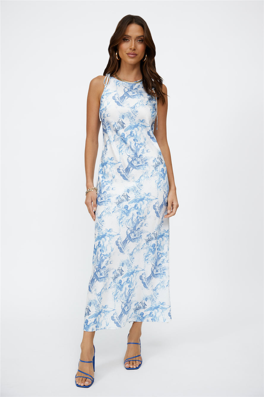 THE FIFTH LABEL Renaissance Midi Dress Blue