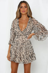 Find Her Way Home Dress Beige