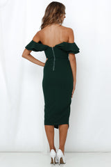 Tokyo Rose Midi Dress Green