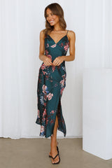 No Yesterday Maxi Dress Forest Green