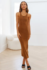 Question Time Maxi Dress Brown