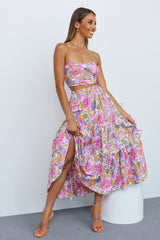 So Particular Maxi Skirt Fuchsia