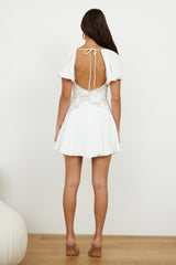 Lover Of Lace Mini Dress White