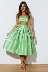 Siren Songs Midi Skirt Green