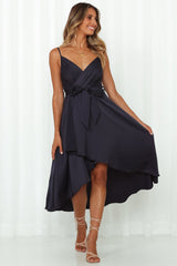 Fuel To My Fire Midi Dress Navy