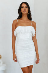 Laced Hearts Dress White