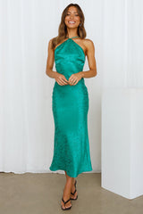 RUNAWAY Archer Midi Dress Emerald