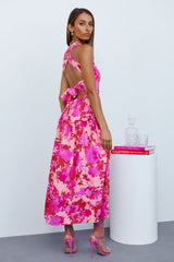 Wander To The Sun Midi Dress Pink