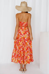 So Particular Maxi Skirt Orange