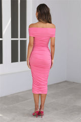 With A Twist Midi Dress PINK