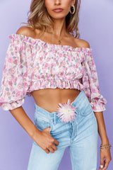 Not Alone Crop Top Lilac