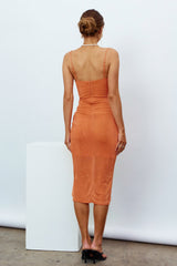 Im So Picky Midi Dress Orange