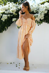 Kiss Me At Sunset Midi Dress Orange