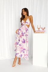 Waiting In The Sun Midi Dress Purple