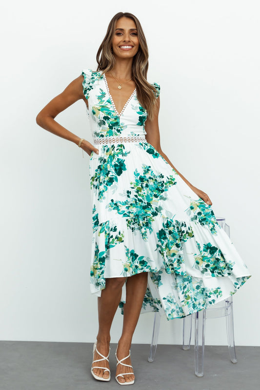 Harbour Side Fun Maxi Dress Green