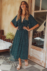 Stuck In Your Ways Midi Dress Green