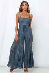 Foot In The Door Jumpsuit Midnight Blue