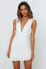 Crying Crystals Dress White