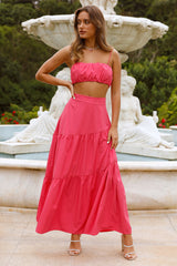 Our World Maxi Skirt Hot Pink