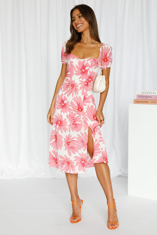 Samba Tonight Midi Dress Pink