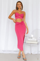 Spicy Maxi Skirt Hot Pink