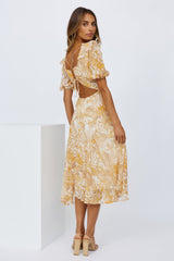 Julianne Midi Dress Yellow