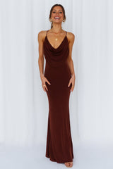 Words Of Warning Maxi Dress Chocolate