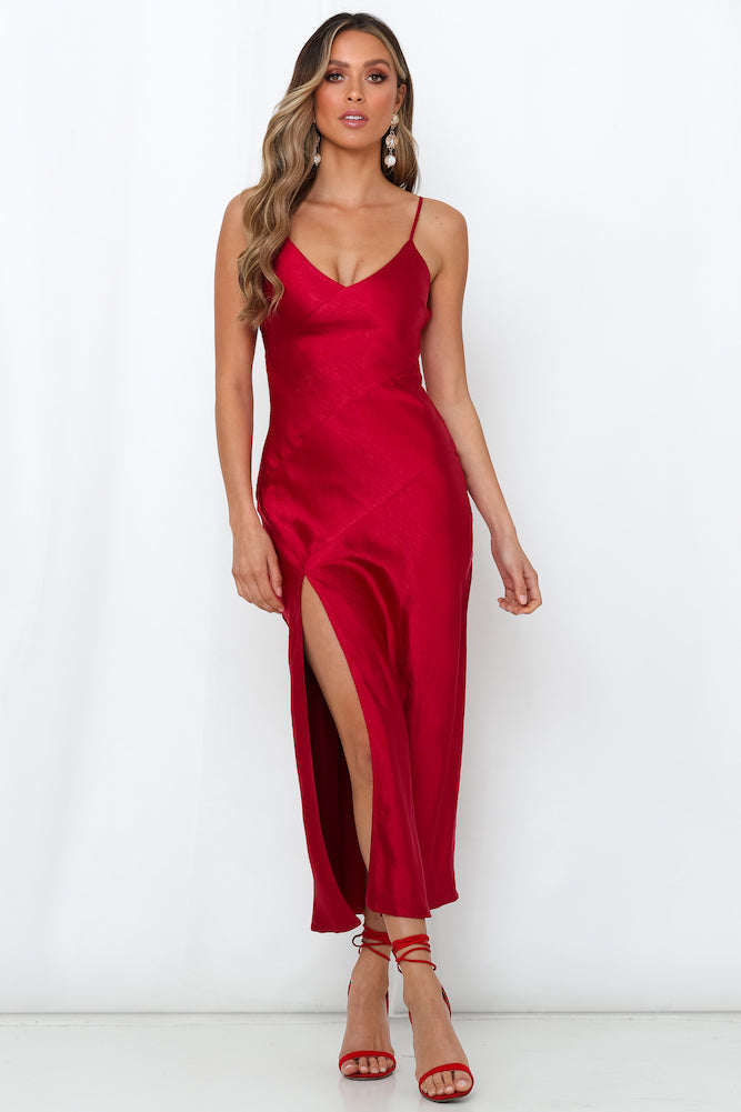 Crimson Clovers Maxi Dress Wine