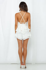 Bringing The Heat Romper White